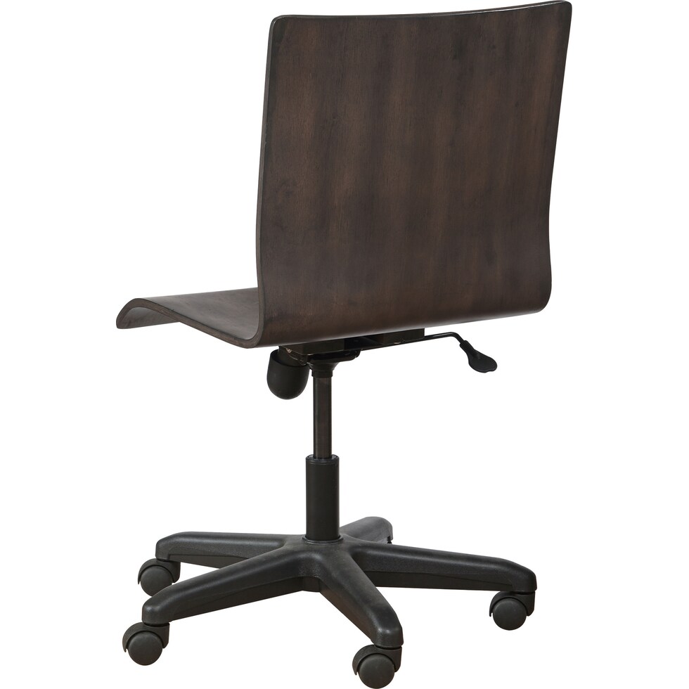 kayce dark brown desk chair   