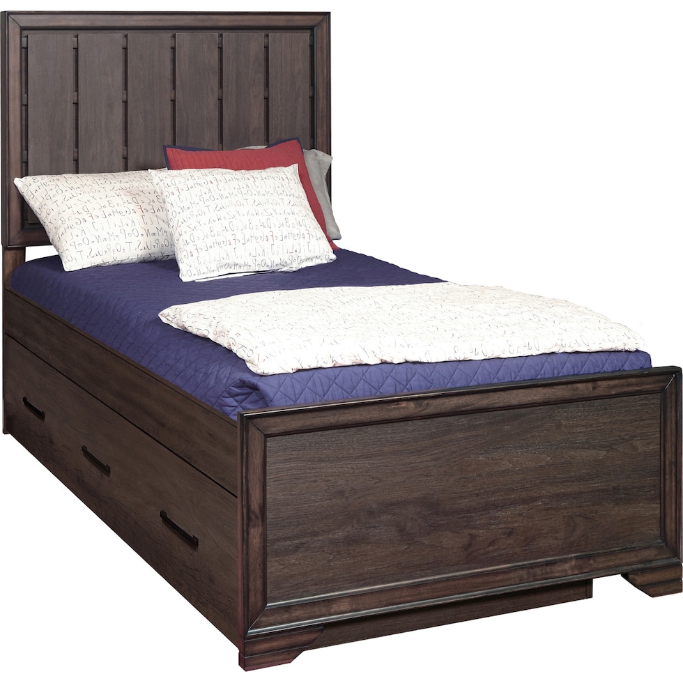 kayce dark brown twin bed   