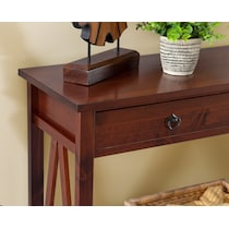 kayden dark brown console table   
