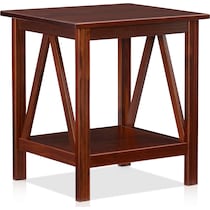 kayden dark brown end table   