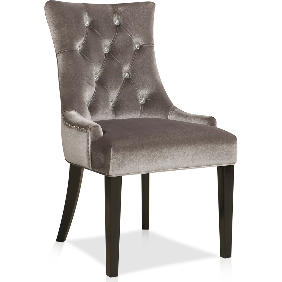 kayla silver dining chair   