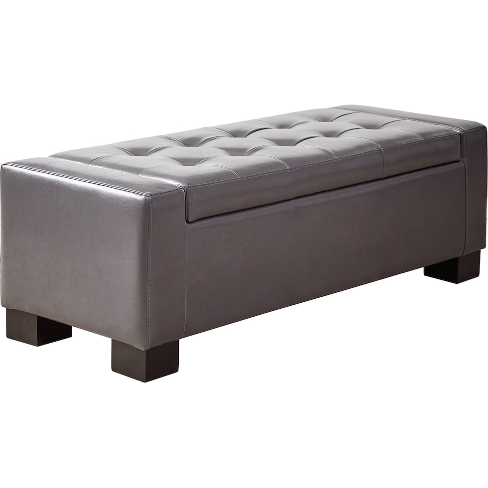 keeley gray storage bench   