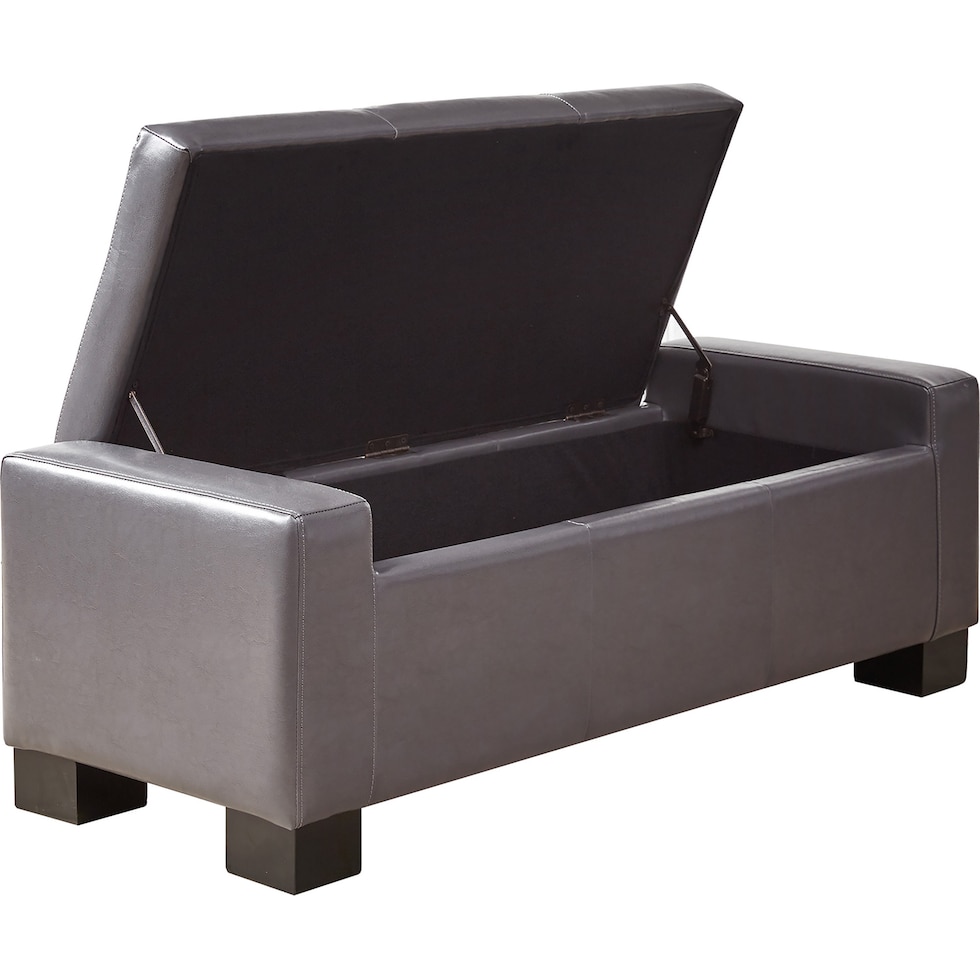 keeley gray storage bench   