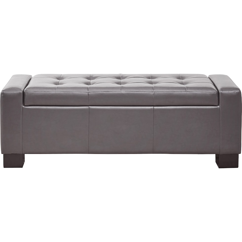 keeley gray storage bench   