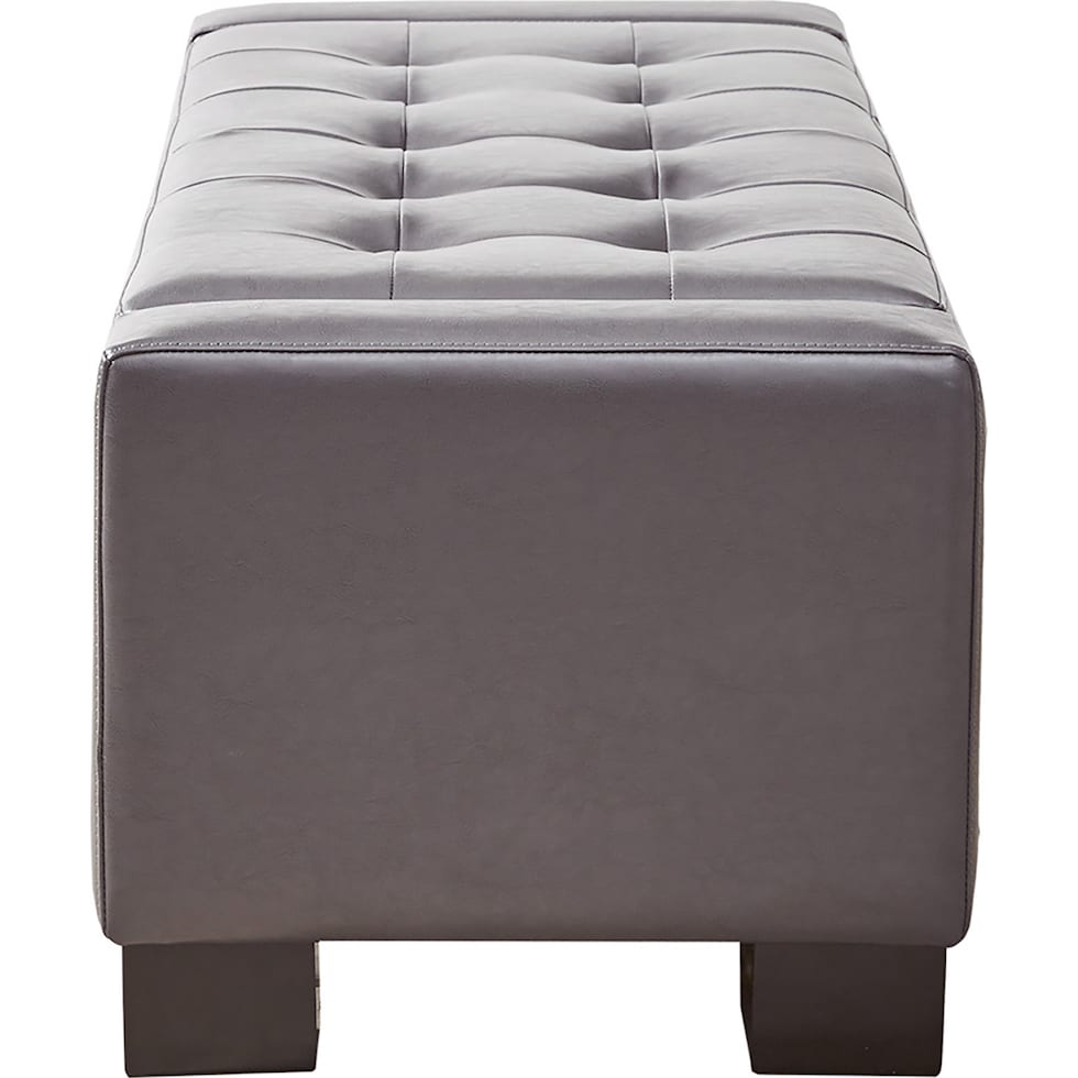 keeley gray storage bench   