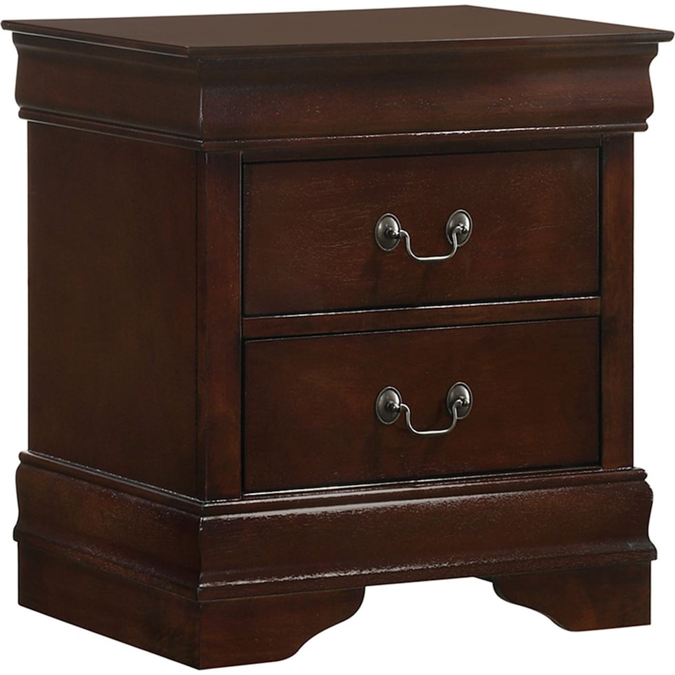 keely dark brown nightstand   