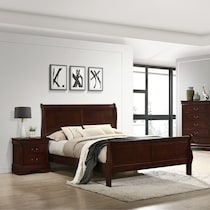 keely dark brown nightstand   