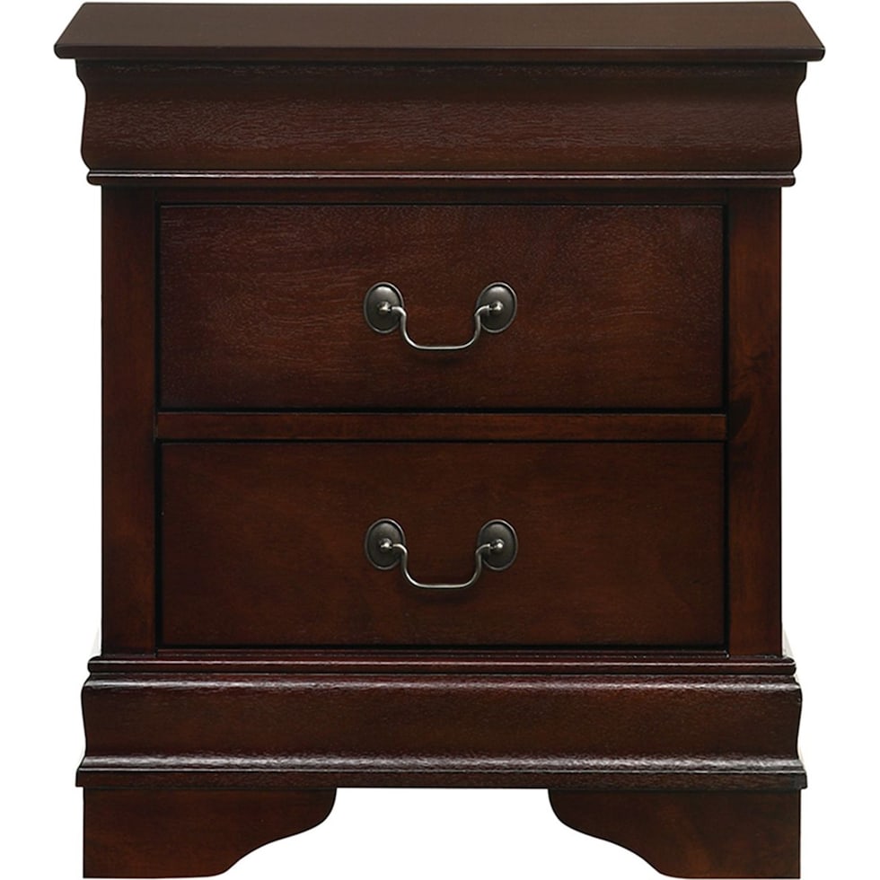 keely dark brown nightstand   