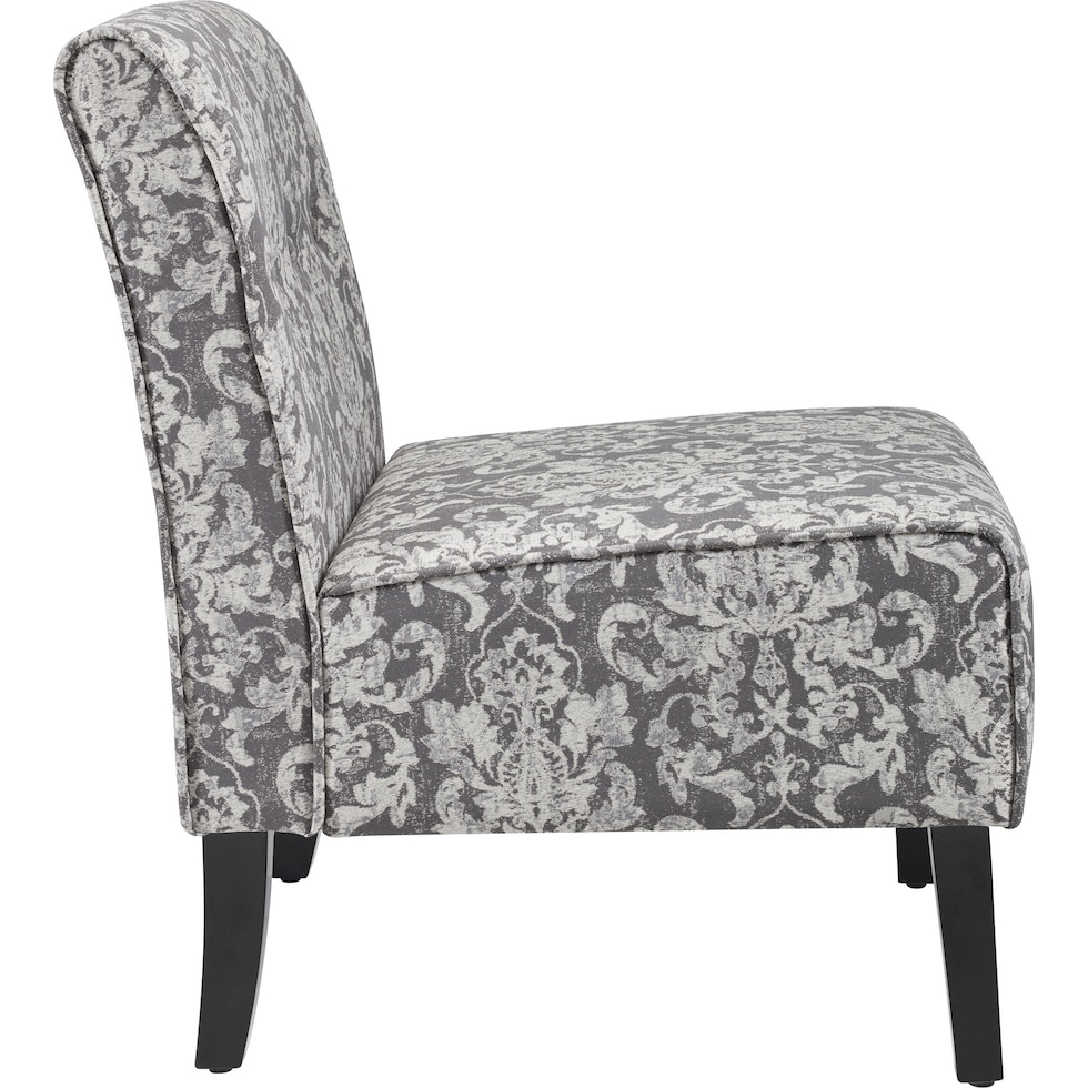 kelvin gray accent chair   