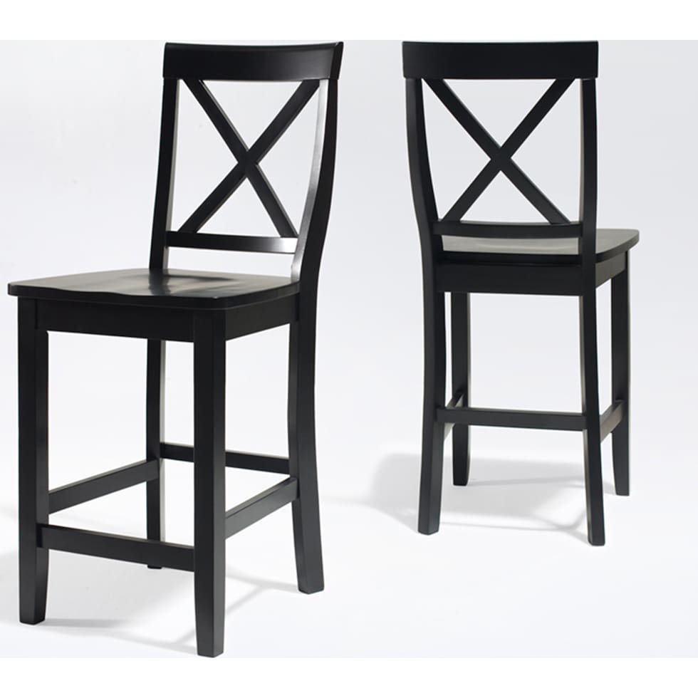 kempton black counter height stool   