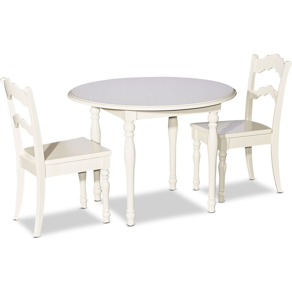 kendall white youth table w  chairs   