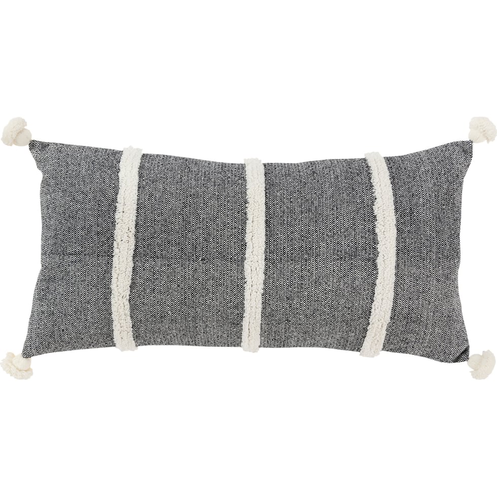 kenia black accent pillow   