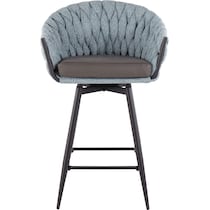 kenna blue gray counter height stool   
