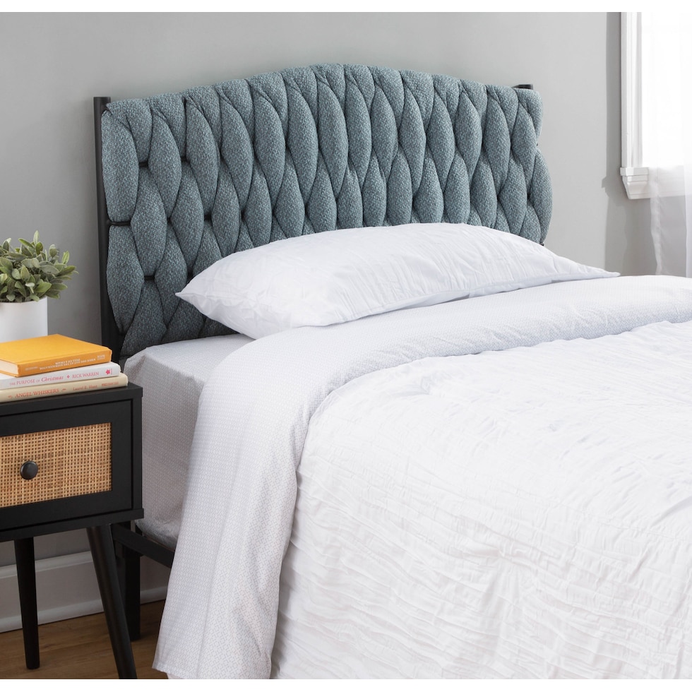 kenna blue twin headboard   