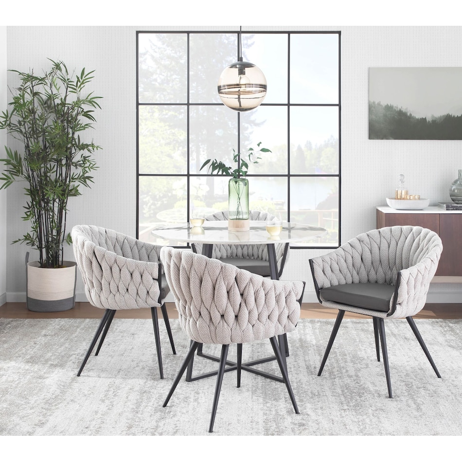 kenna gray dining chair   
