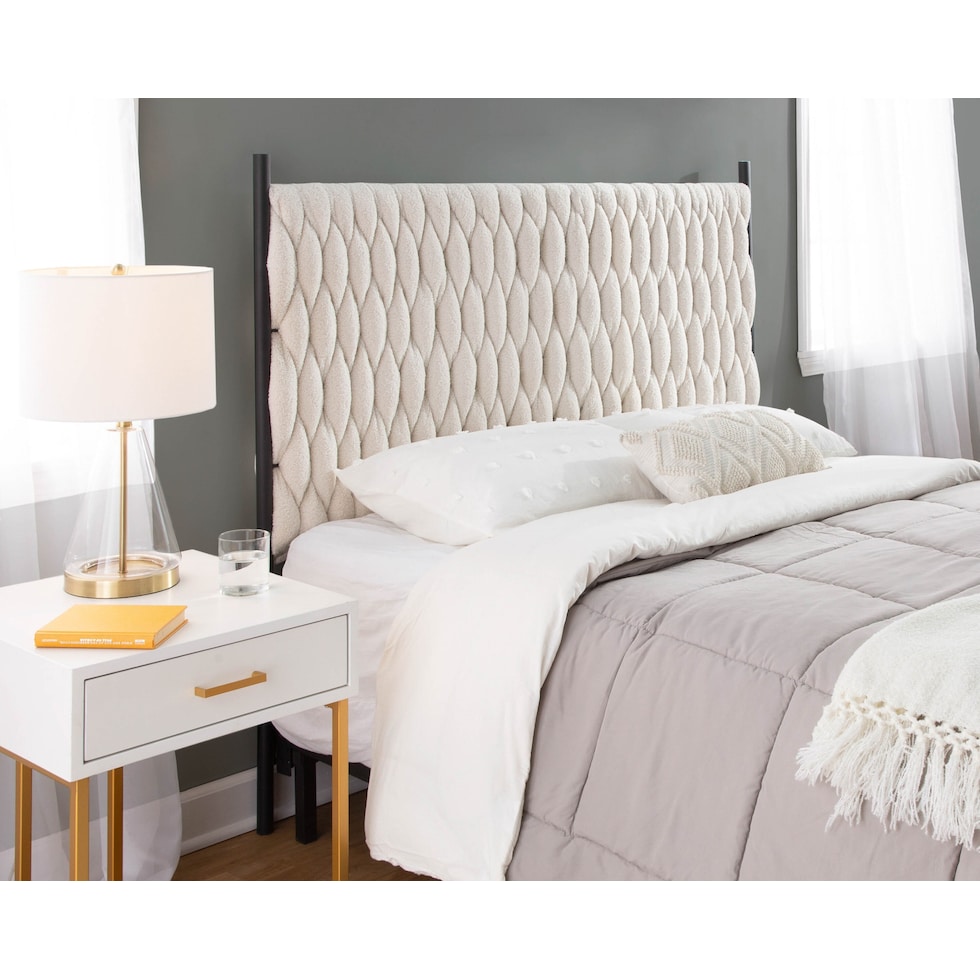 kenna white queen headboard   