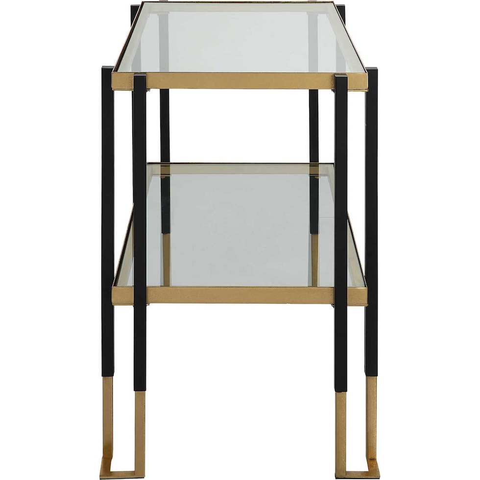 kenney gold black side table   