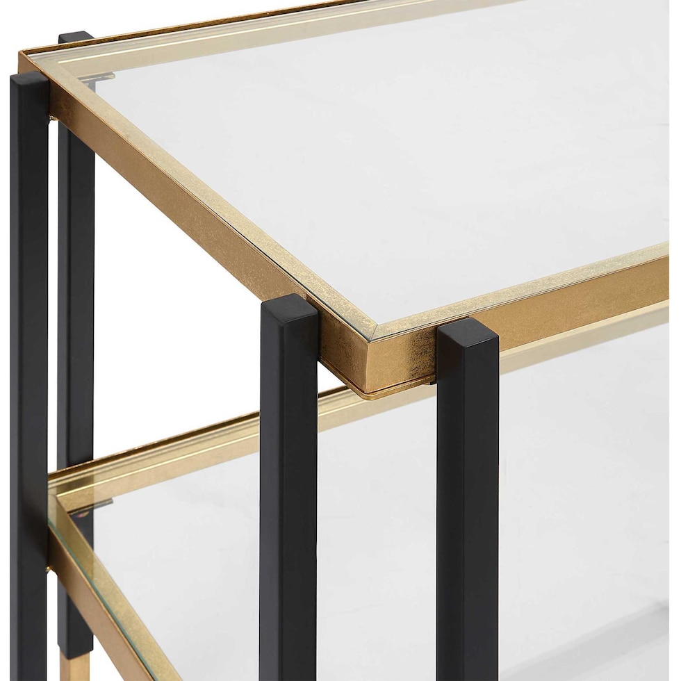 kenney gold black side table   