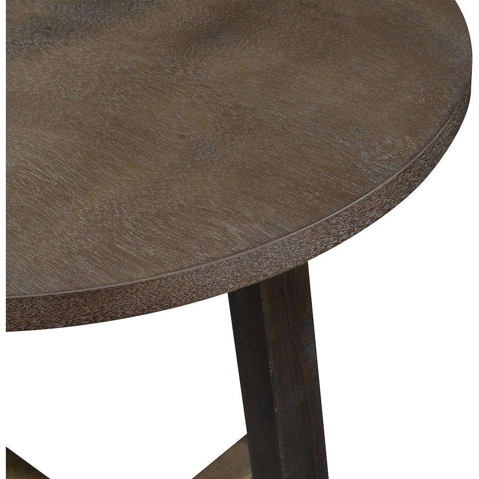 kensie dark brown  pc occasional tables   