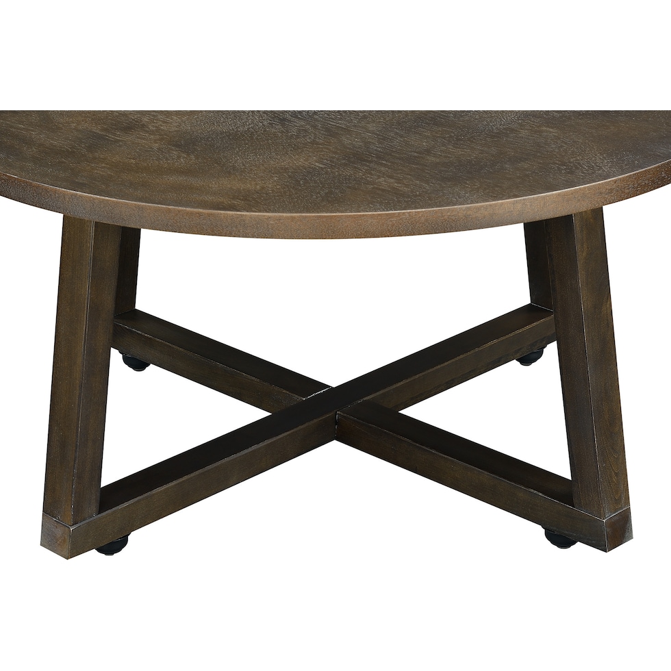 kensie dark brown  pc occasional tables   