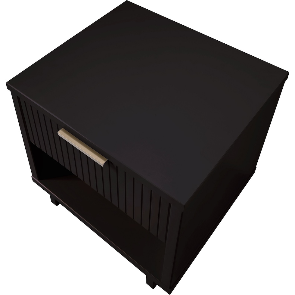 kenya black nightstand   