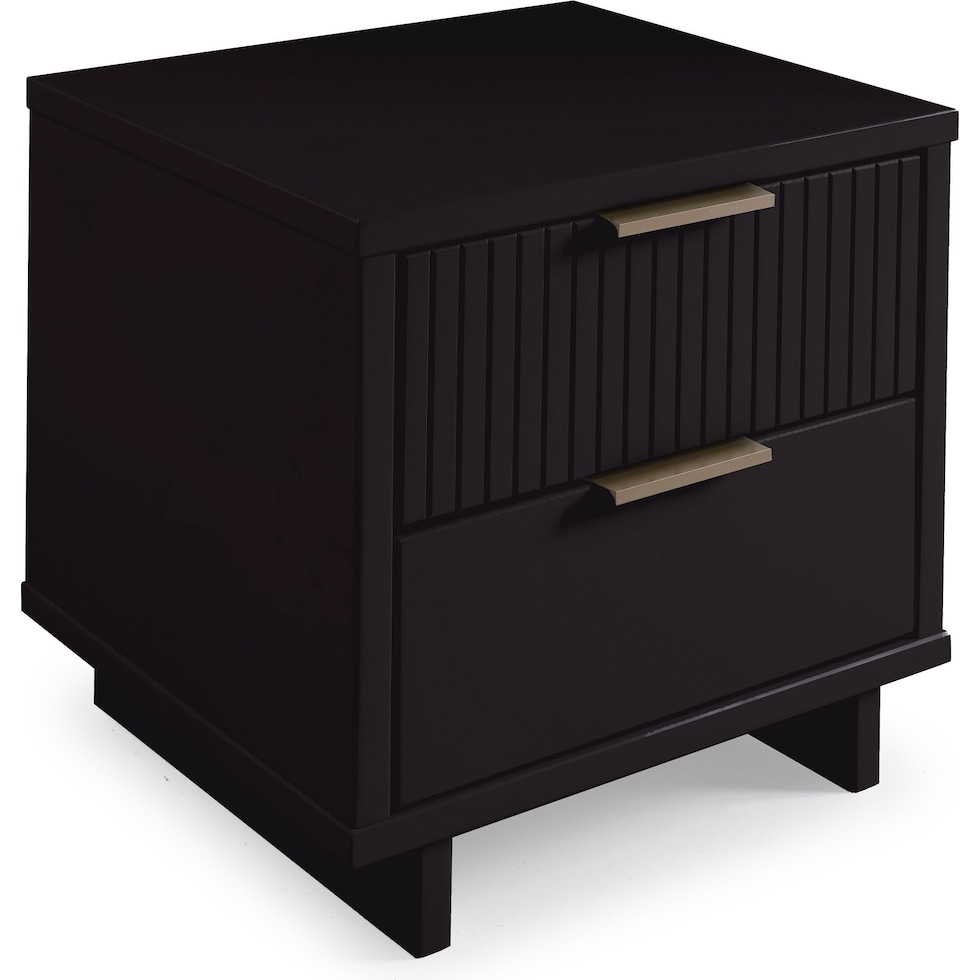 kenya black nightstand   