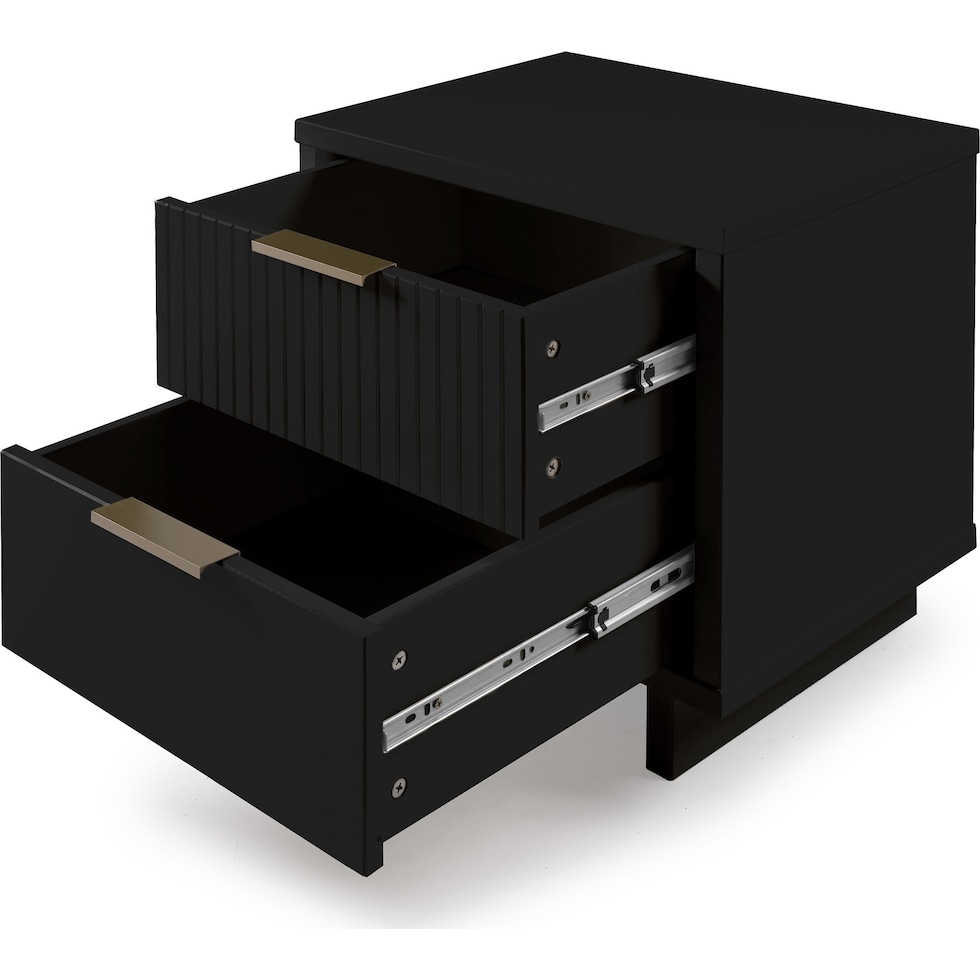 kenya black nightstand   