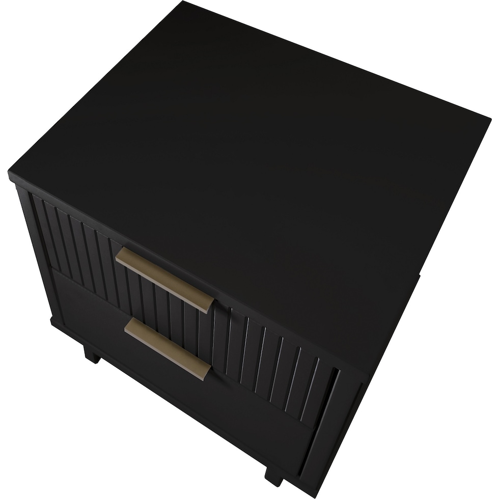 kenya black nightstand   