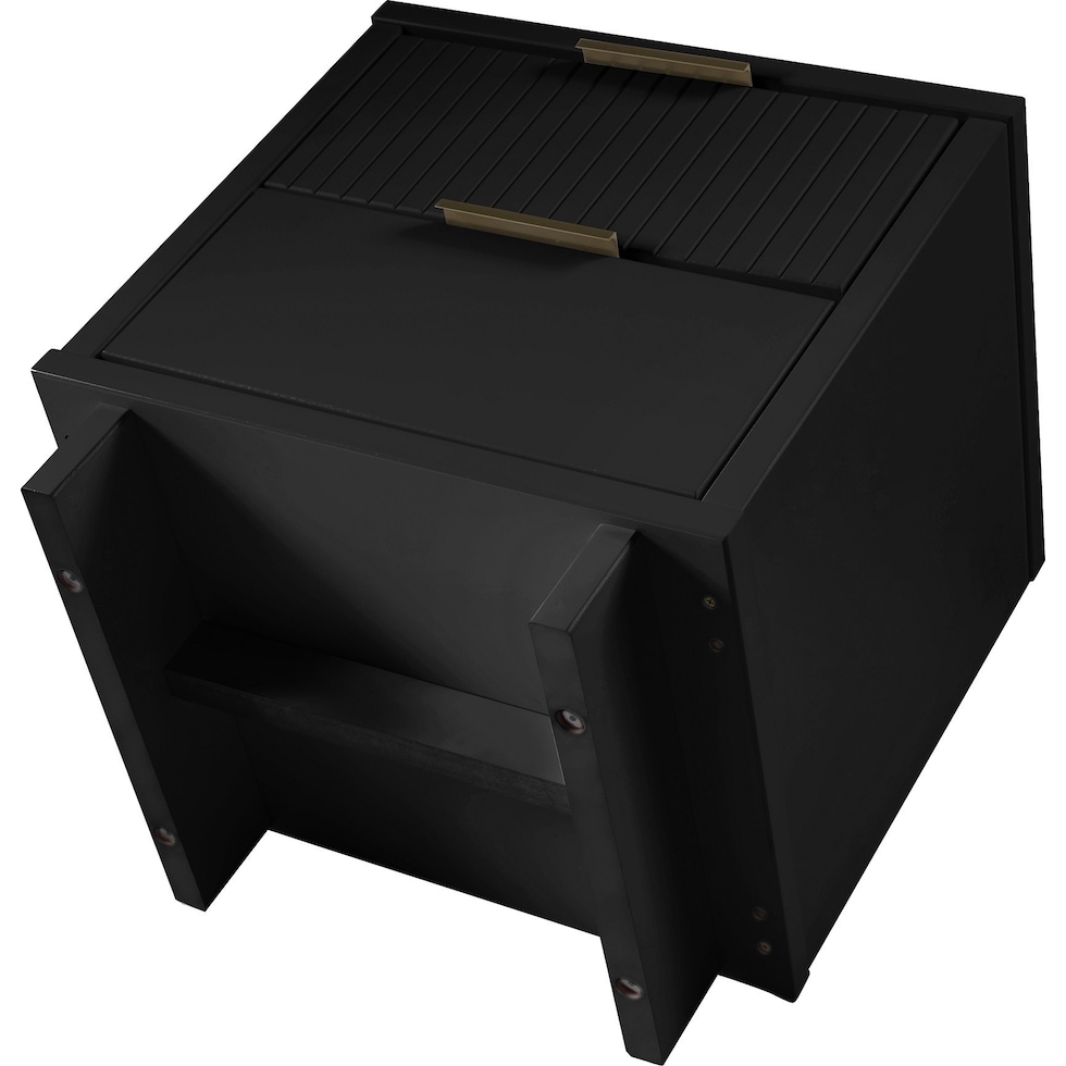 kenya black nightstand   