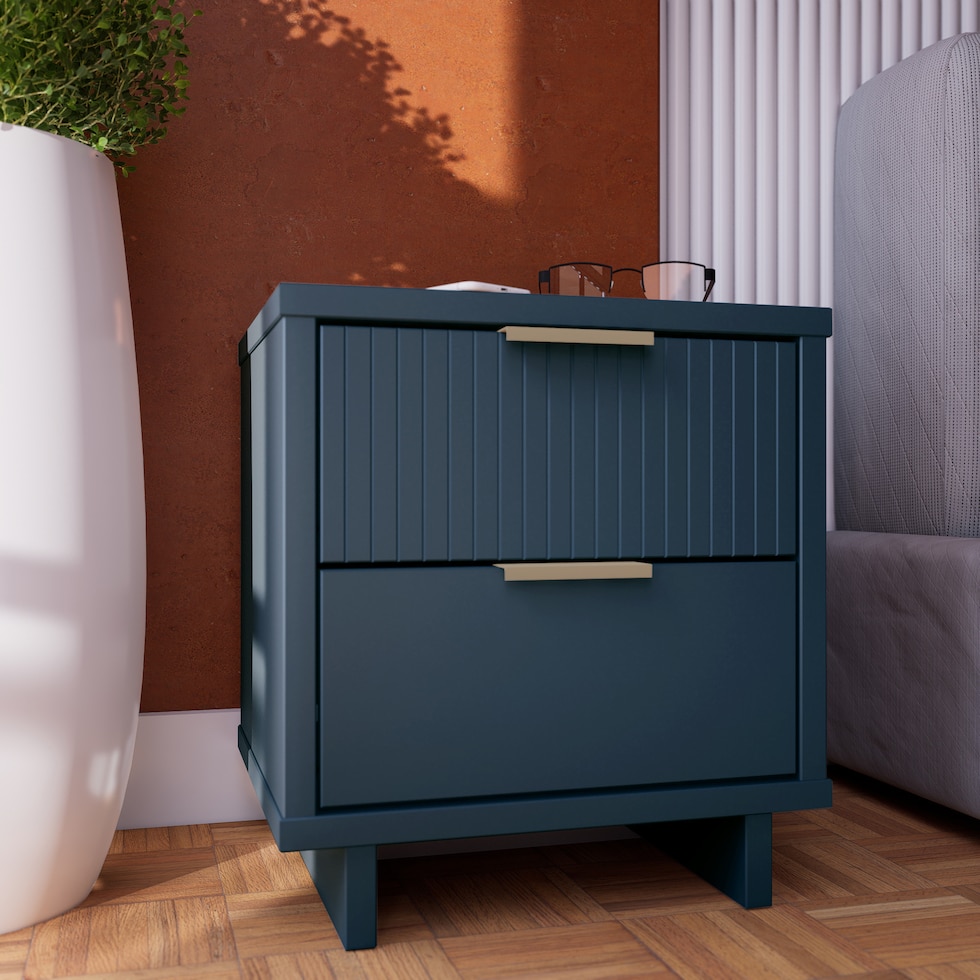 kenya blue nightstand   