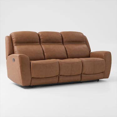 Kenyon Manual Reclining Sofa and Recliner Set - Tan