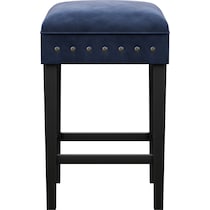 kepler blue and black counter height stool   