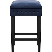 kepler blue and black counter height stool   