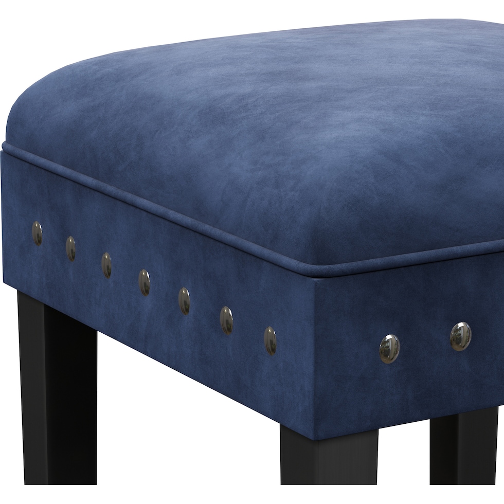 kepler blue and black counter height stool   