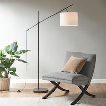 kerensa oil rubbed bronze cream floor lamp   