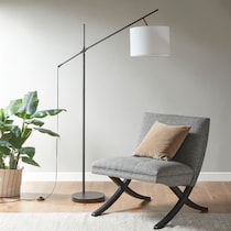 kerensa oil rubbed bronze cream floor lamp   