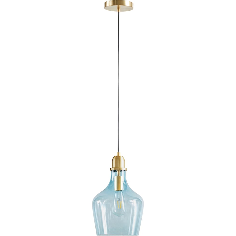 kern blue pendant light   