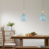 kern blue pendant light   