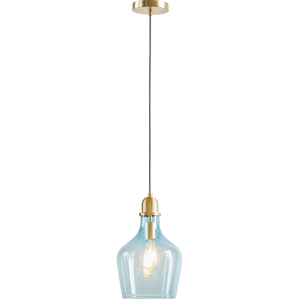 kern blue pendant light   