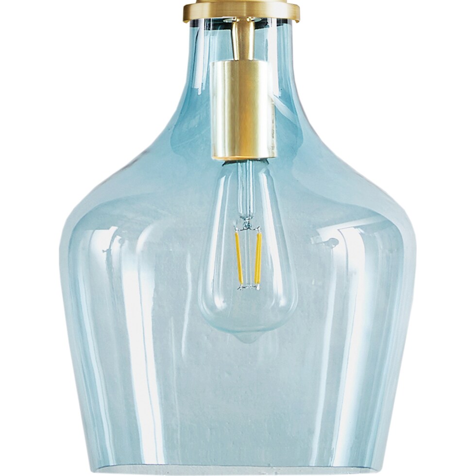 kern blue pendant light   