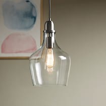 kern silver pendant light   