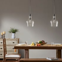 kern silver pendant light   