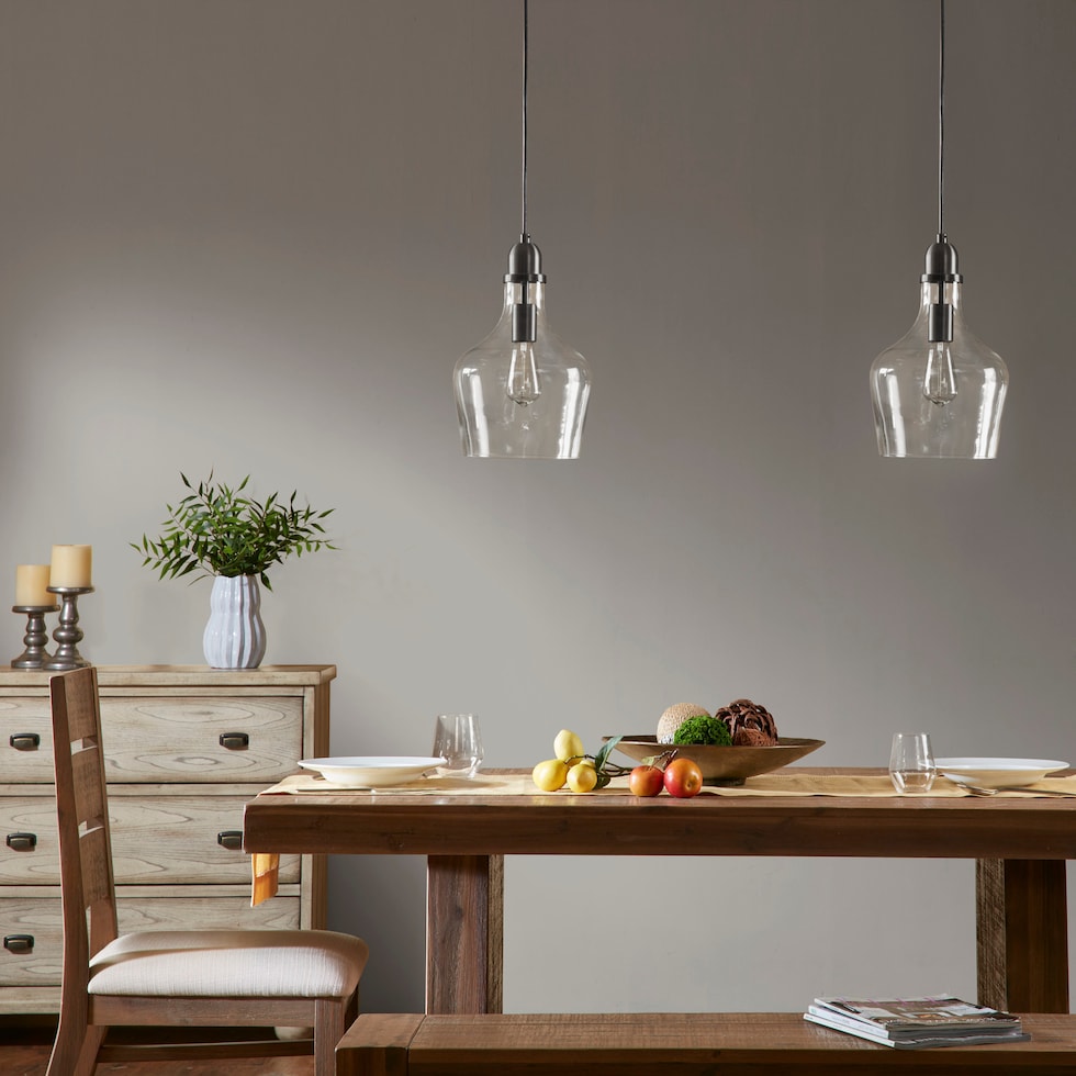 kern silver pendant light   