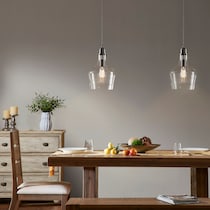 kern silver pendant light   