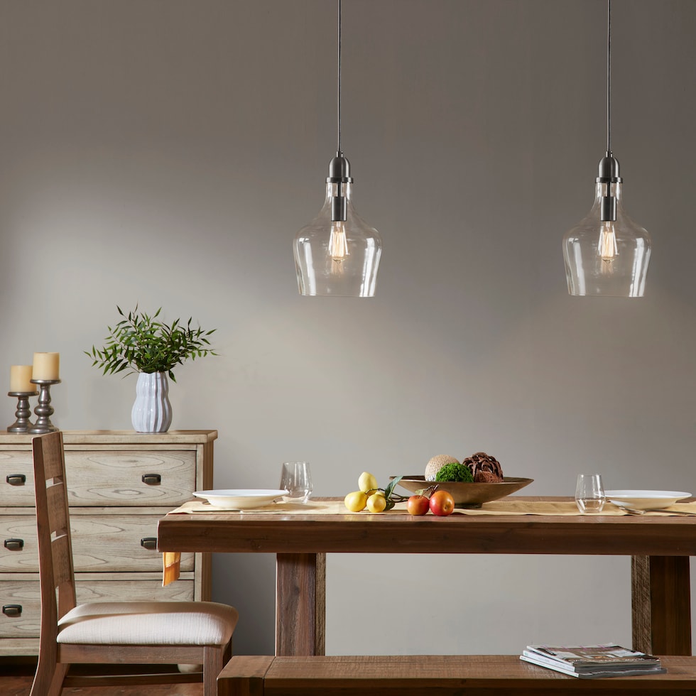 kern silver pendant light   