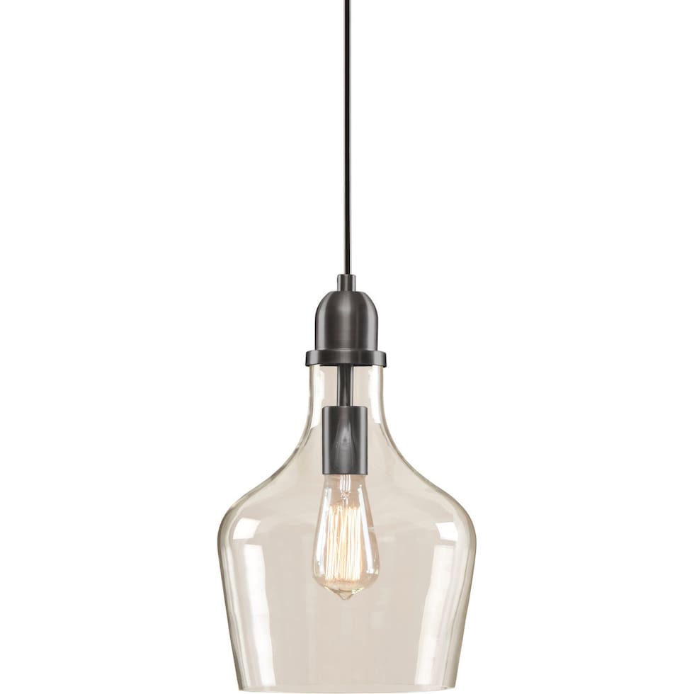 kern silver pendant light   