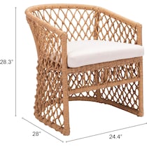 key west tan cream outdoor chair   