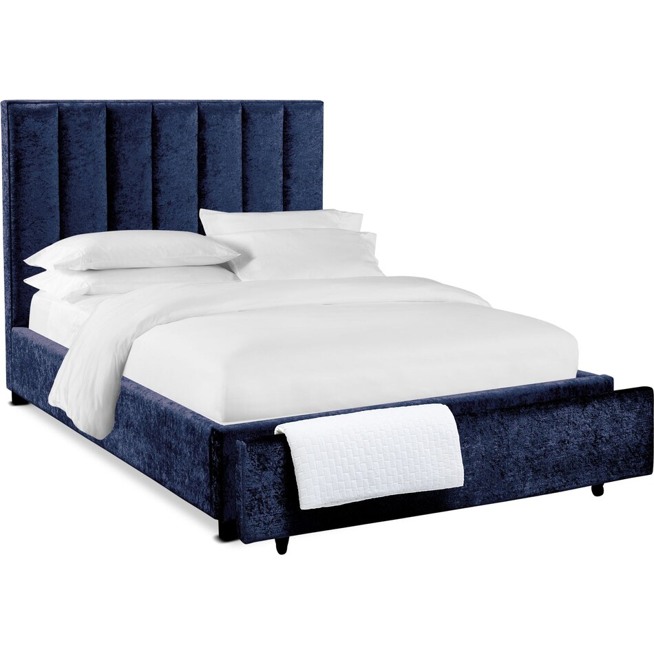 kiera blue king storage bed   