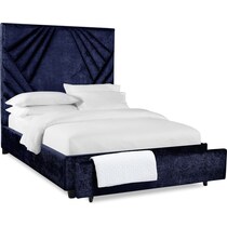 kiera blue queen storage bed   
