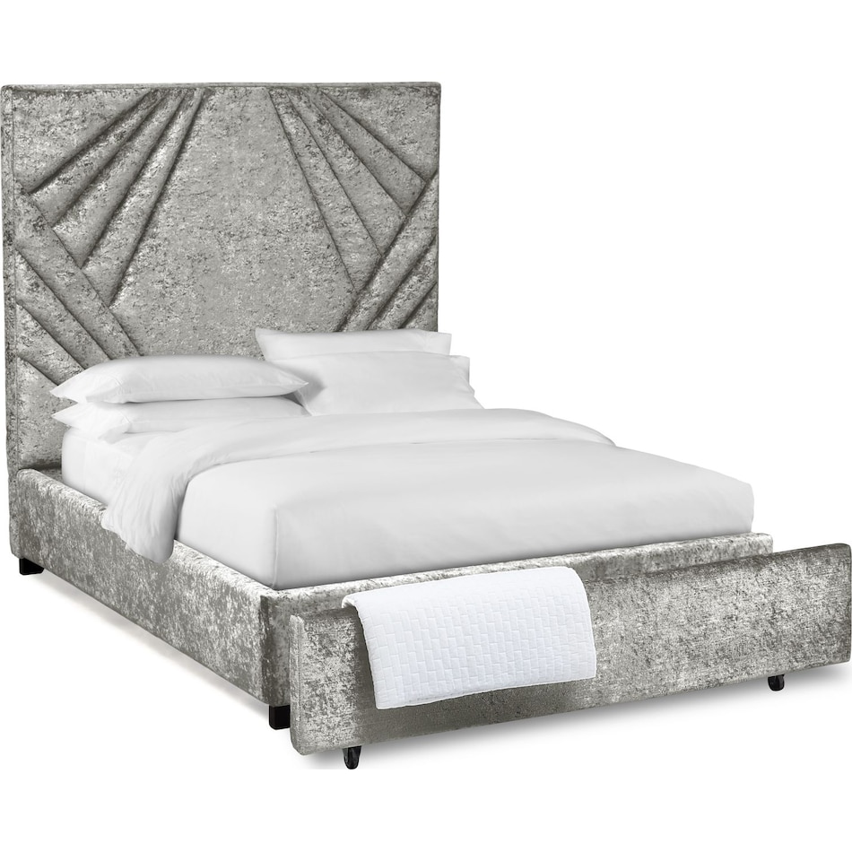 kiera gray king storage bed   